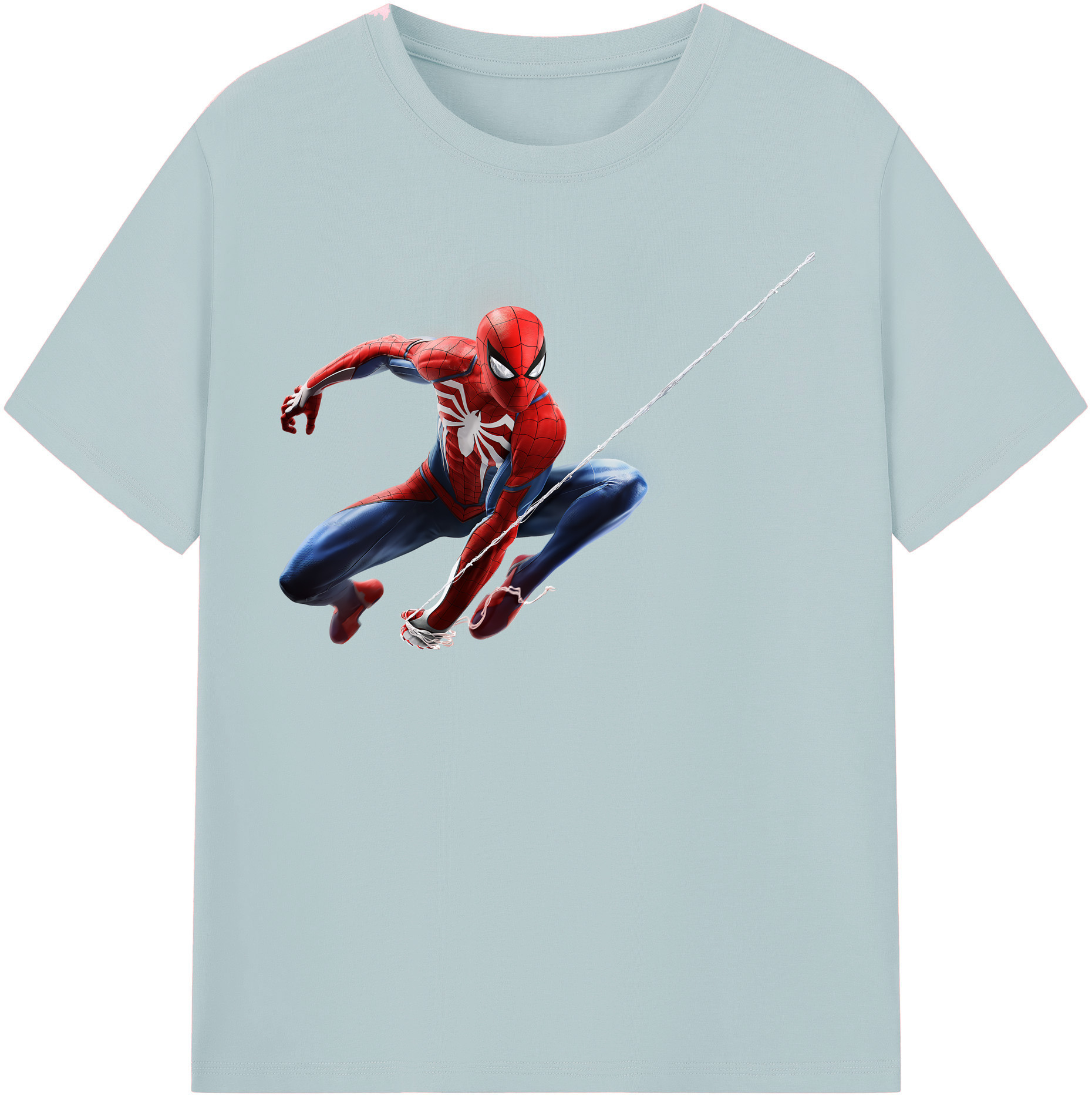 （画像用） Spider Man スパイダーマン 綿100％半袖Tシャツ（フロントプリント）